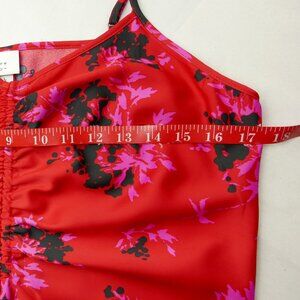 Red Spaghetti Strap Sundress, empire waist, elastic back